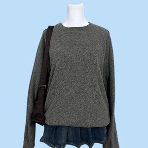vintage 90s gray indie skater grunge light weight thin knit sweater